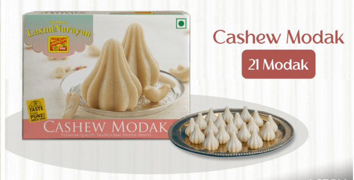 Kaju modak (21 pieces)