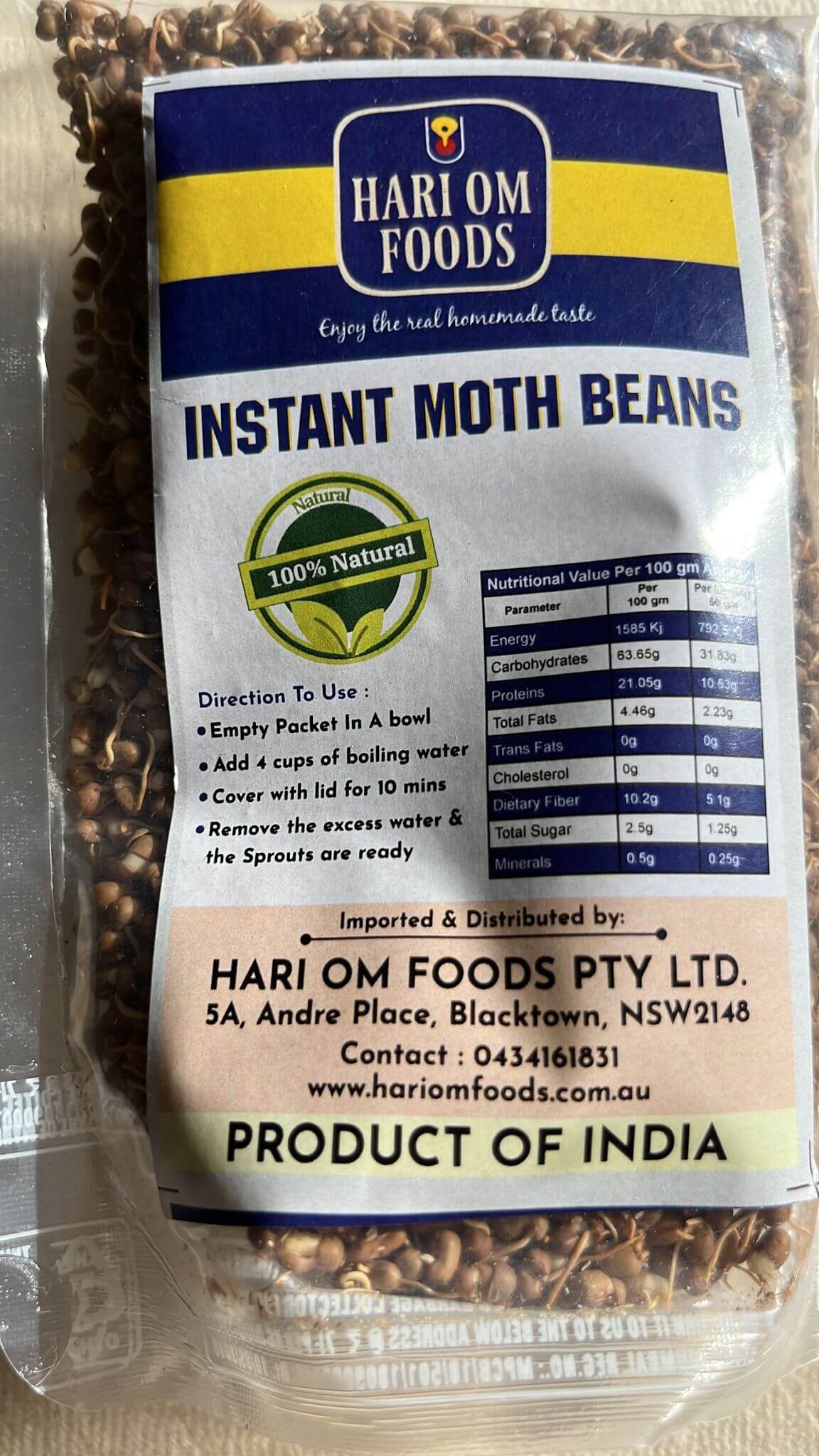 Instant Sprouted Matki